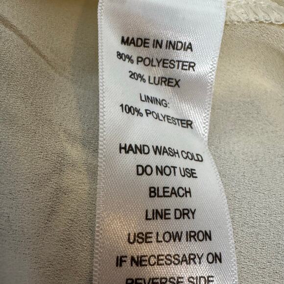 Vince Camuto Midi Skirt Lined Gold Floral Flirty NWT XL Lined Wedding Fairy - Picture 5 of 9